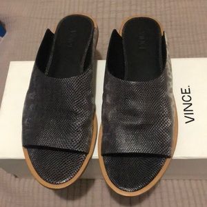 Vince Lynnis silver gray sandals